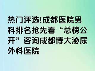 热门评选!成都医院男科排名抢先看“总榜公开”咨询成都博大泌尿外科医院
