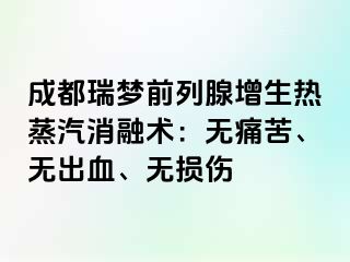 成都瑞梦前列腺增生热蒸汽消融术：无痛苦、无出血、无损伤